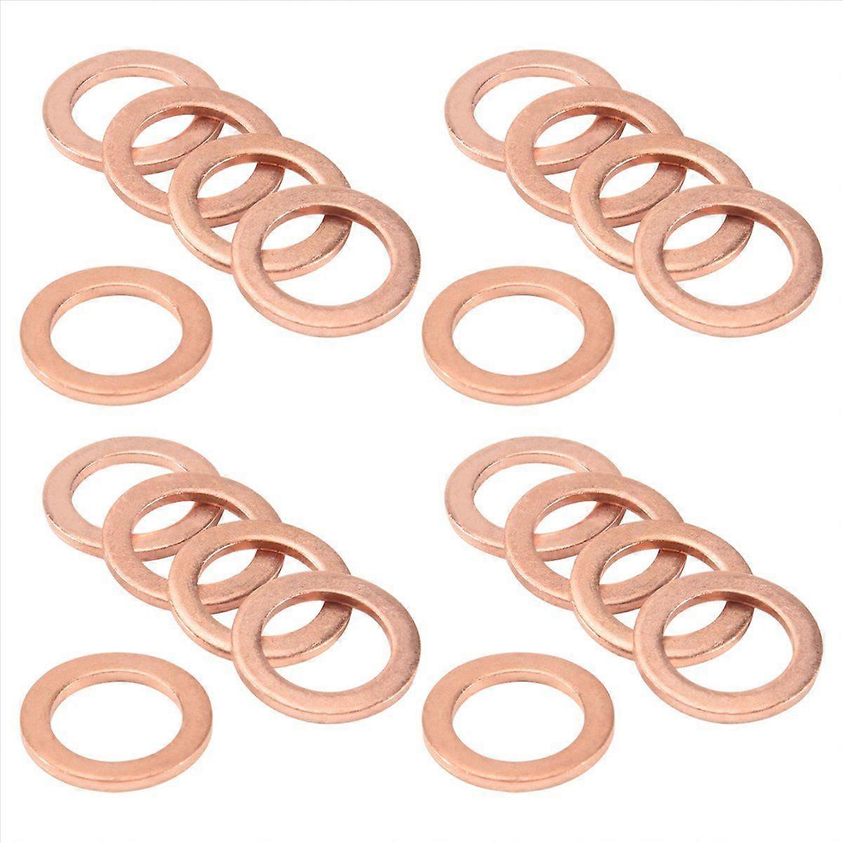20pcs 12mm x 18mm x 1.5mm Copper Flat Washer Ring Sealing Fitting