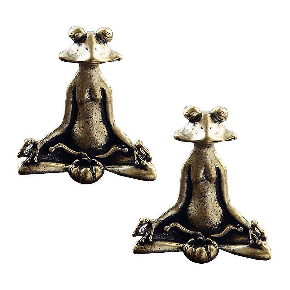 Brass Craft Incense Holder Frog Shape for 2Pcs Home Decor