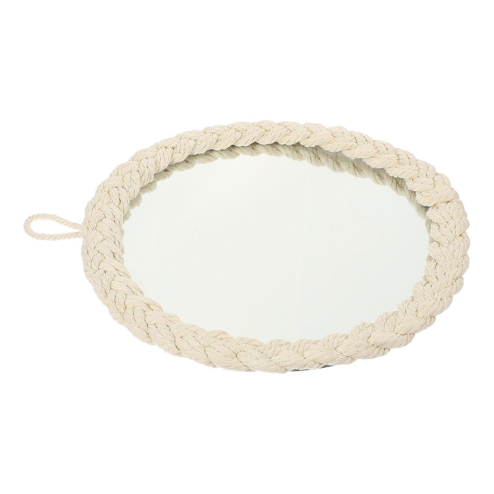 Wall Mirror Decor for Reflection Cotton Rope Mirror Decorative Hanging