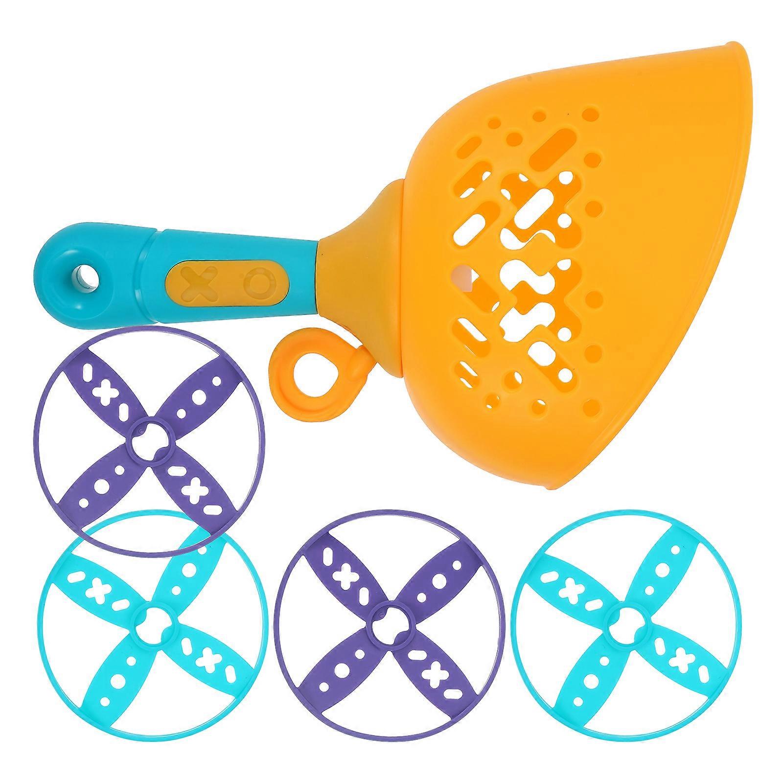 Interactive Flying Disc Toy Flying Disc Launcher for Kids 3Sets Outdoor Activity