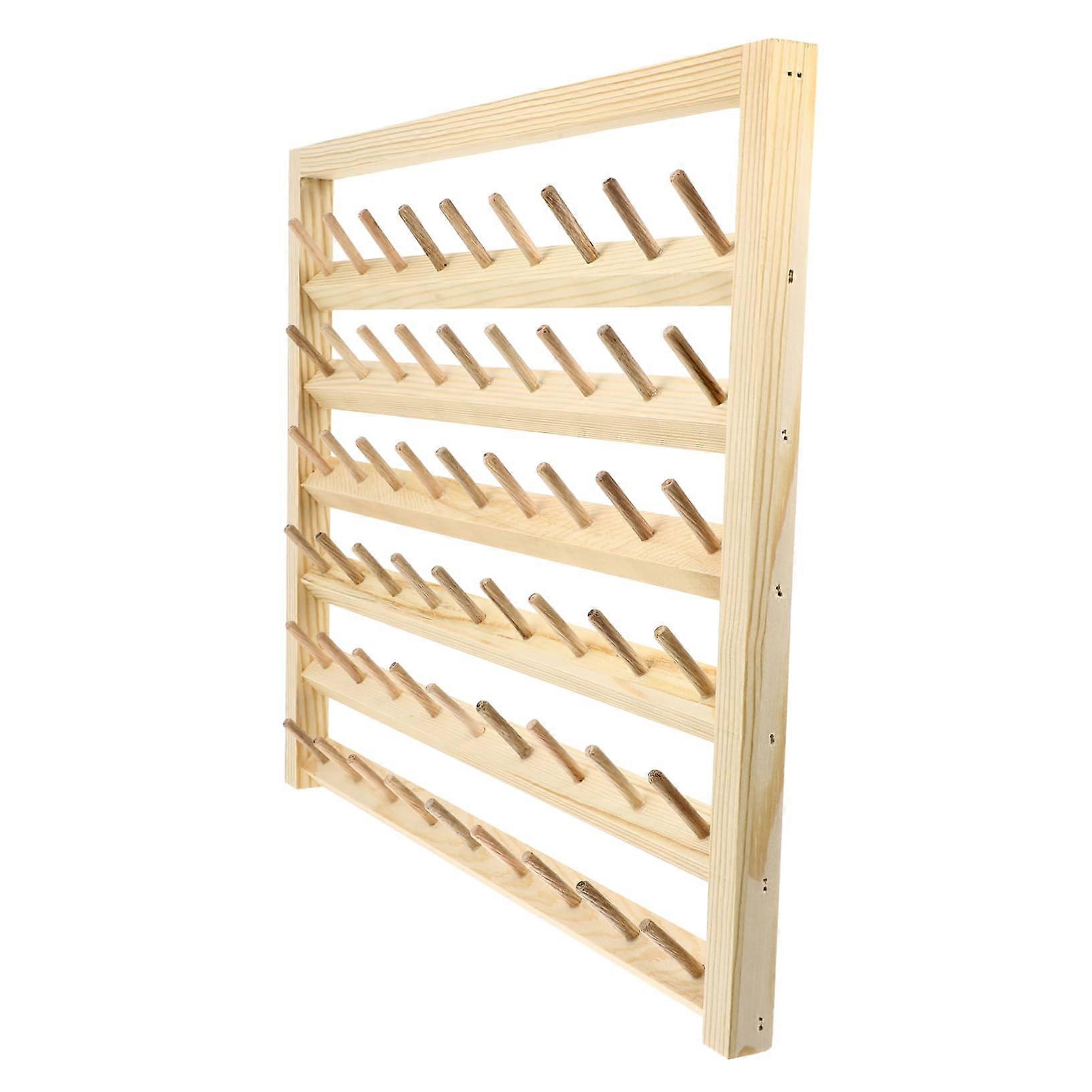 Wall Mounted Thread Rack SpaceSaving Embroidery Thread Organizer for Sewing Room Tangle Storage