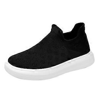 Nieuwe sneakers voor jongens en meisjes, effen kleur, ronde neus, mesh, lichtgewicht, ademend, buitensportschoen, huidvriendelijke stof voor kinderen