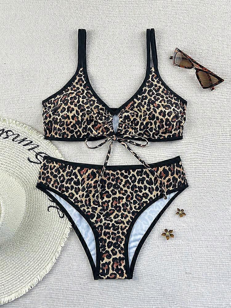 Women's Leopard Print Strap Bikini