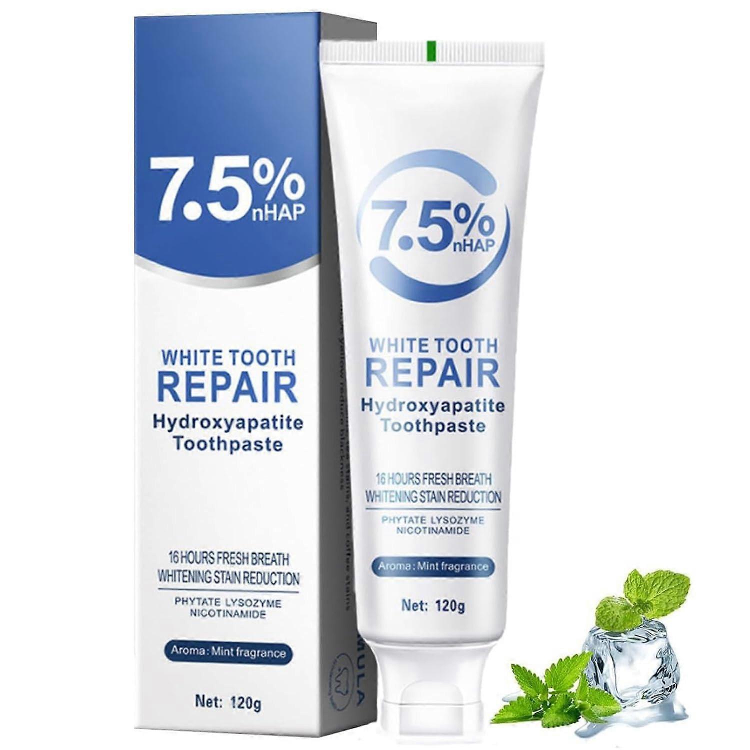 Hydroxyapatite Toothpaste for Sensitive Teeth Enamel  Mint Flavor Fresh Breath 4.23oz