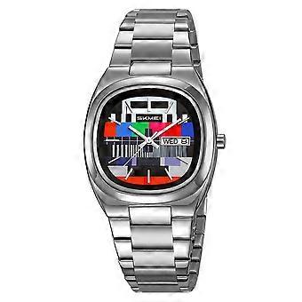 Herenhorloges van roestvrij staal, waterdicht, analoog quartzhorloge met datumweergave, modieus polshorloge