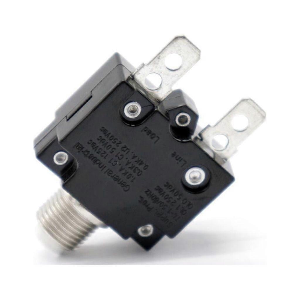 15 Amp Thermal Overload Protector, DC50V Push Reset Button Circuit Breaker with
