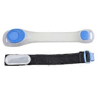 Leuchtendes Armband zum Laufen mit verstellbarem Riemen und 2 LEDs (hellblau)
