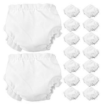 20 pezzi di pannolini per bambole da 10 pollici, biancheria intima riutilizzabile per bambole, abiti per neonati, accessori per giochi di finzione, bianchi