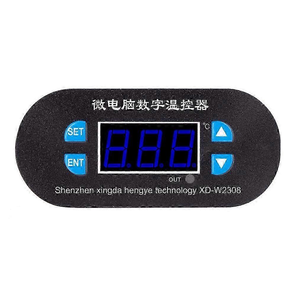 Electric Temperature Controller Digital Heating Cooling Control Regulator Accessory (12V-Blue)