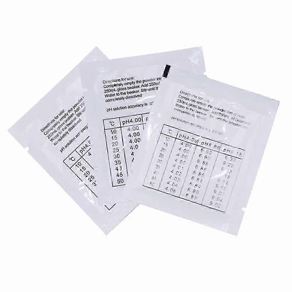 PH Powder 3Pcs Kit for Effective PH Calibration Solution Use