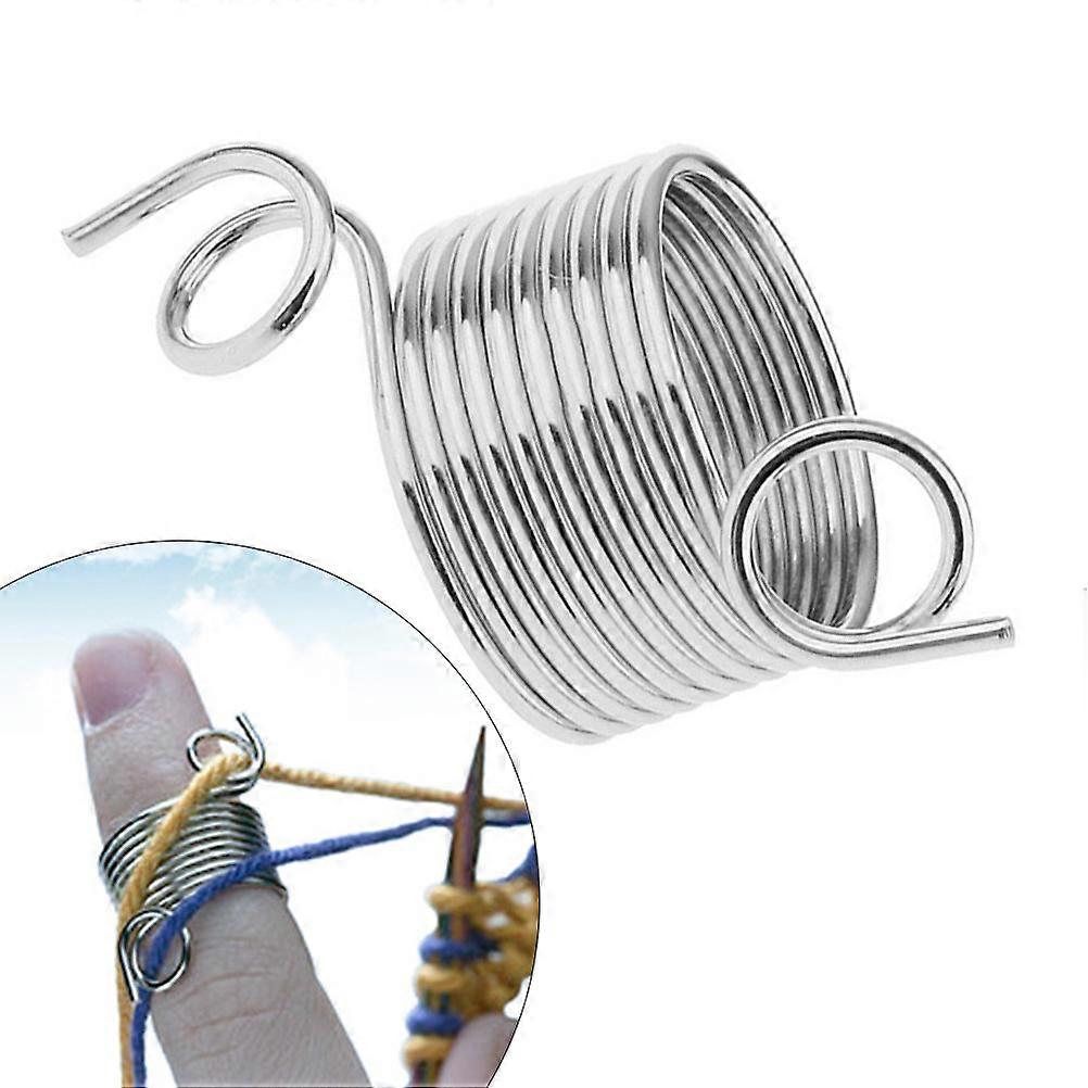 Silver Stainless Steel Yarn Guide for Knitting Function 4Pcs
