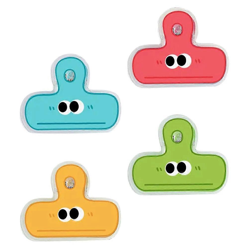 Long Tail Clips Cute Face Clips for Document Holding 4Pcs Multicolor Set