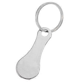 Shopping Trolley Token Keychain Decoration Portable Shopping Trolley Accessory Silver 1Set