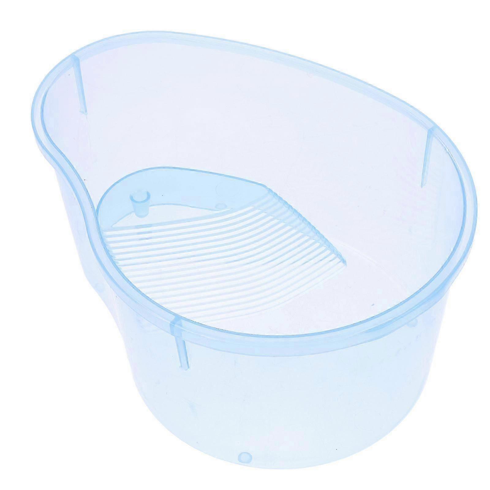 Open Turtle Tank with Drying Platform Plastic for Breeding Blue