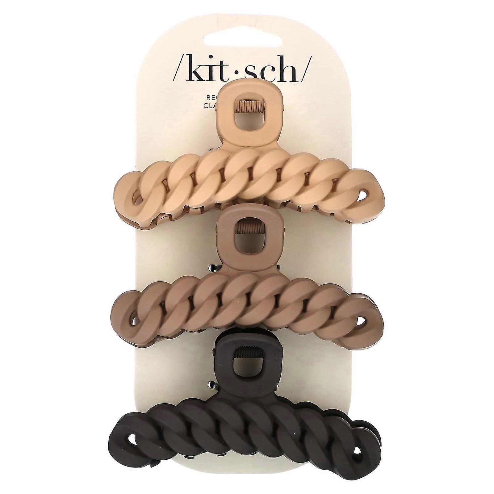 Kitsch, Chain Claw Clips, Neutral, 3pc Set, 2-Pack