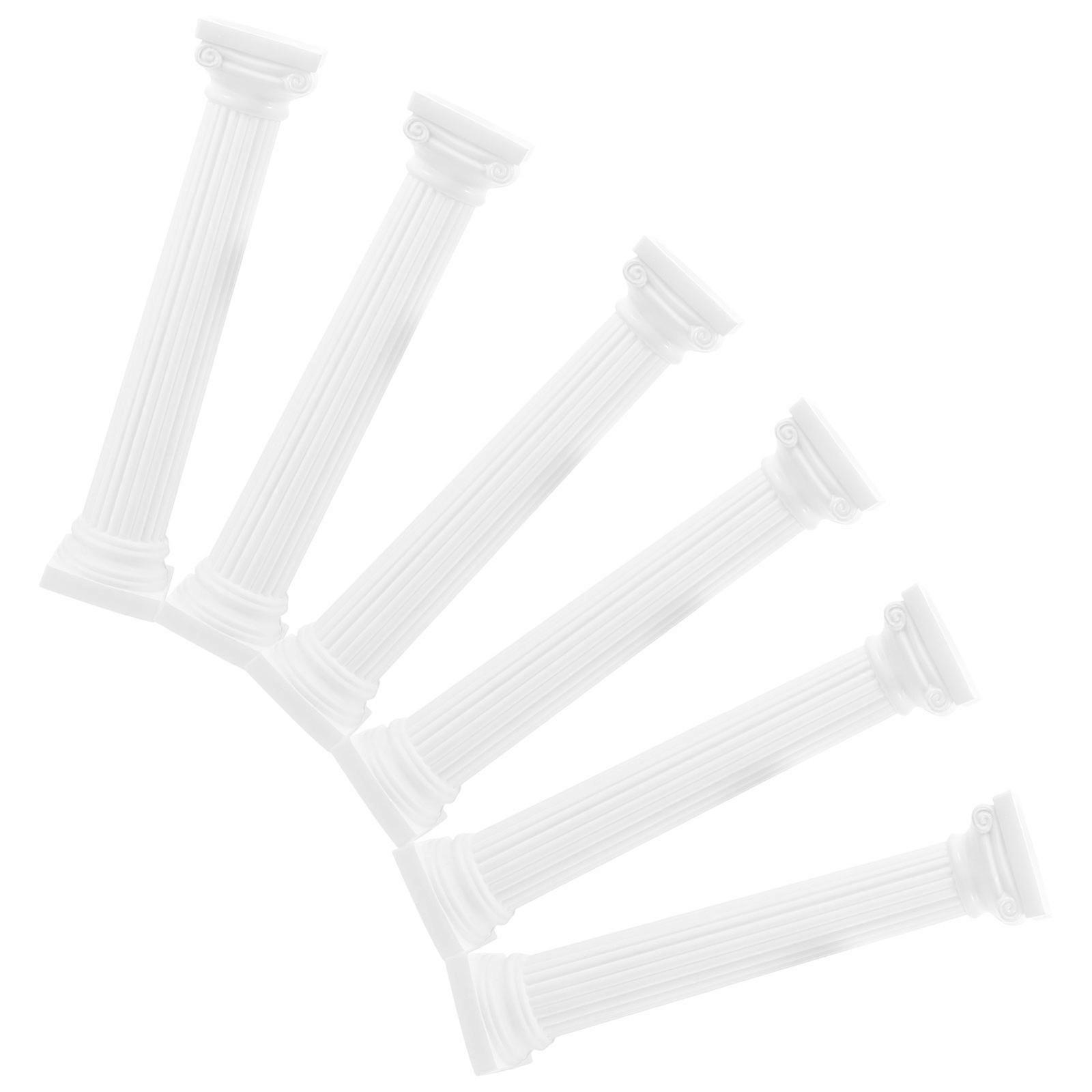 White Roman Column Statue for Decorative Use Plastic Material 18Pcs