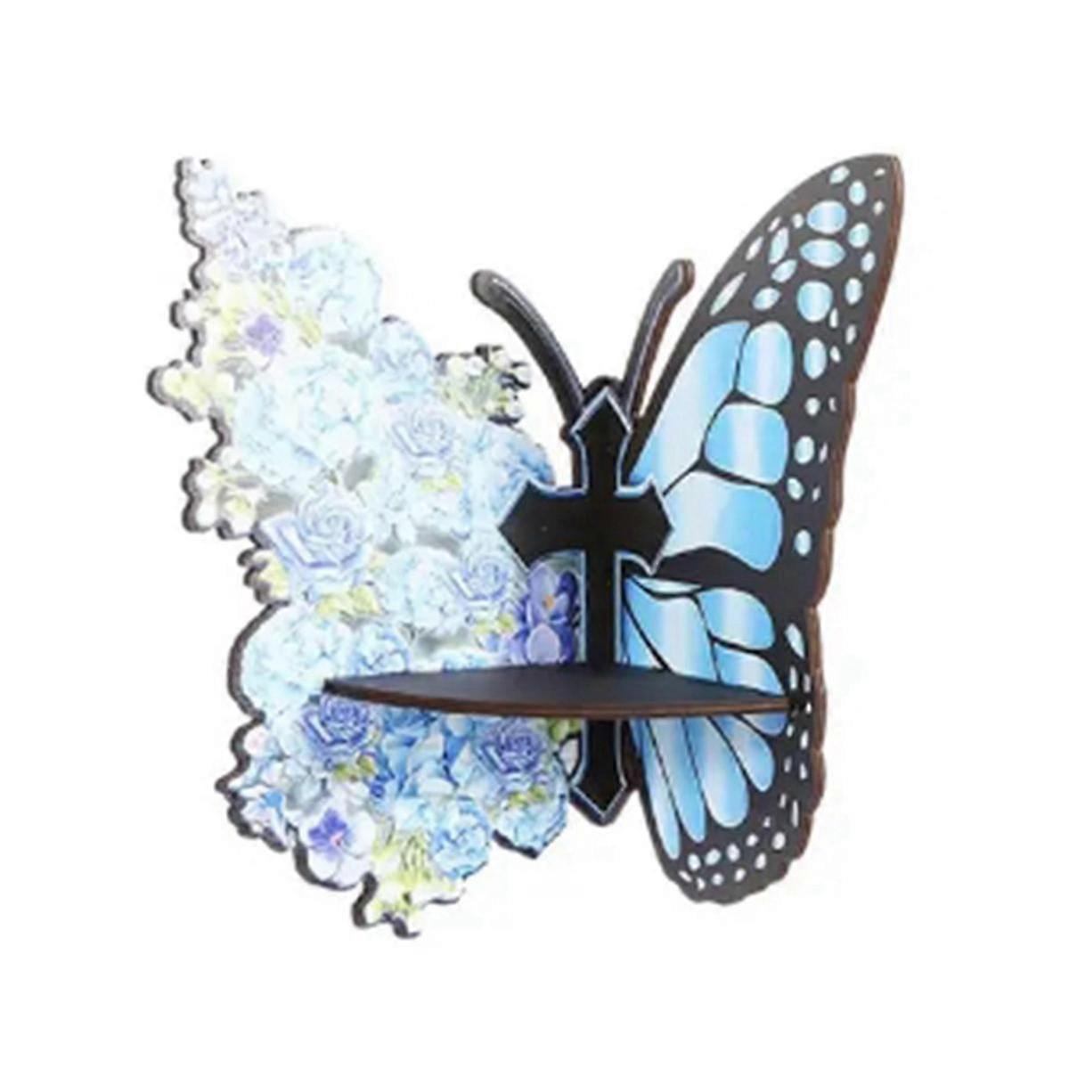 Butterfly-shaped Wall Mount Corner Shelf A