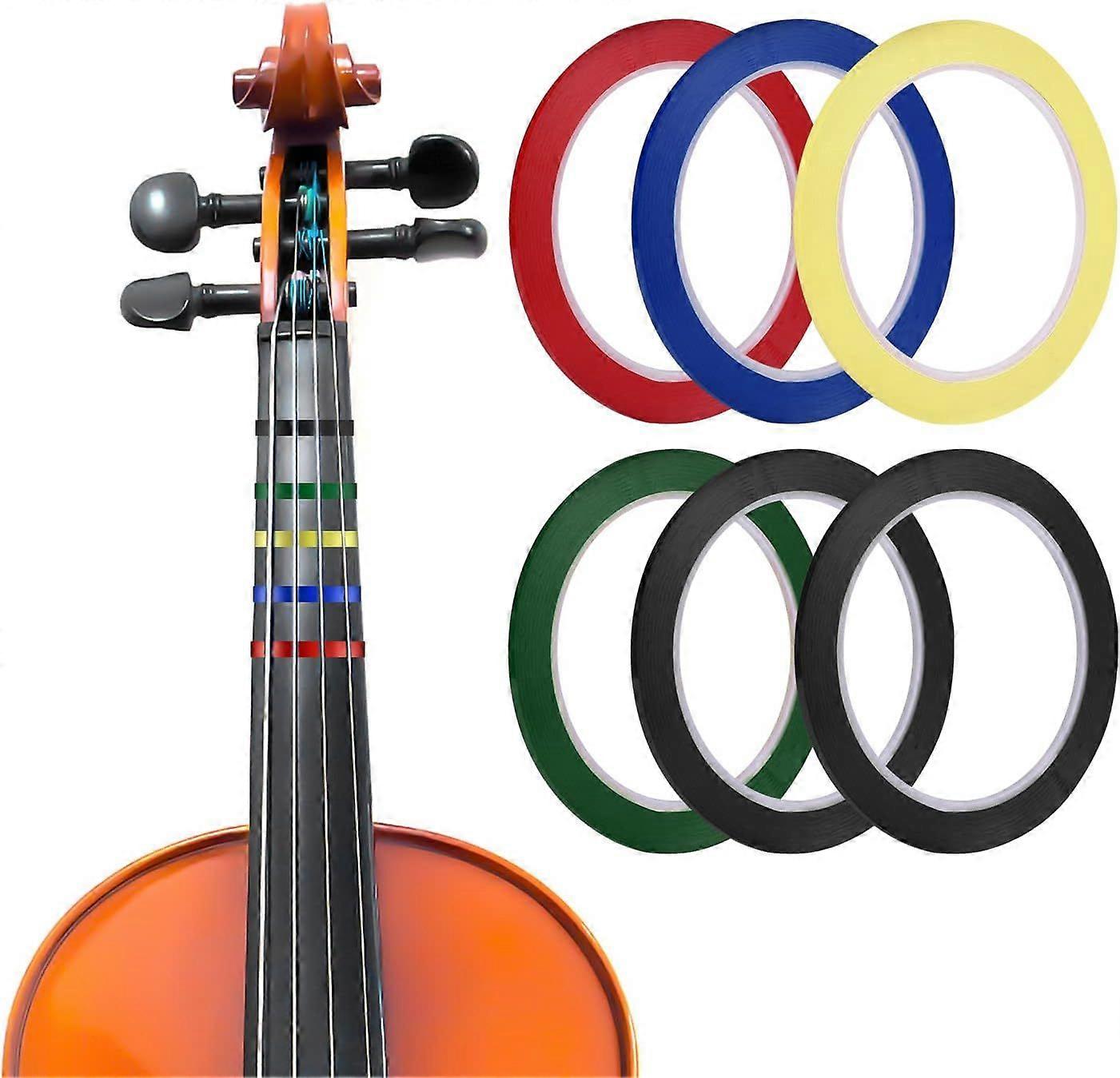 Violin Fingering Tape - Finger Guide for String Instruments (6 Rolls)