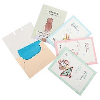Olie-absorberende tissues voor het reguleren van een vette huid en een stralende teint (5 stuks) Draagbaar gezichtspapier