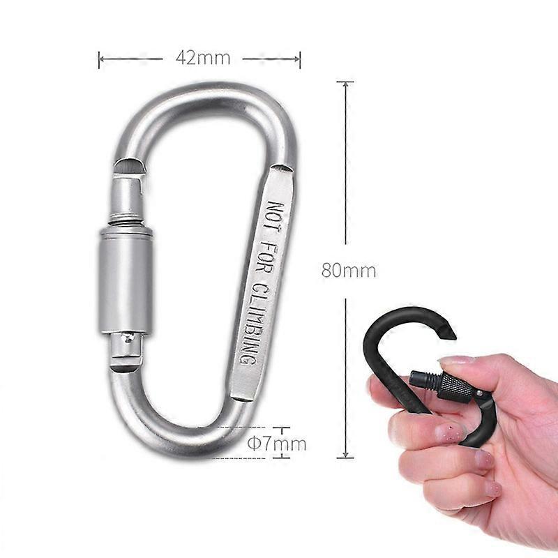 Tactical Webbing Backpack Hook Keychain Clip Carabiner Belt Key Chain Loop Webbing Double-split Quick Release Hanging Buckle
