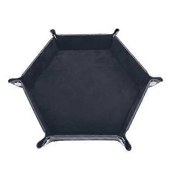 Scatola di immagazzinaggio portadadi pieghevole portatile vassoio per dadi da bar gioco di dadi