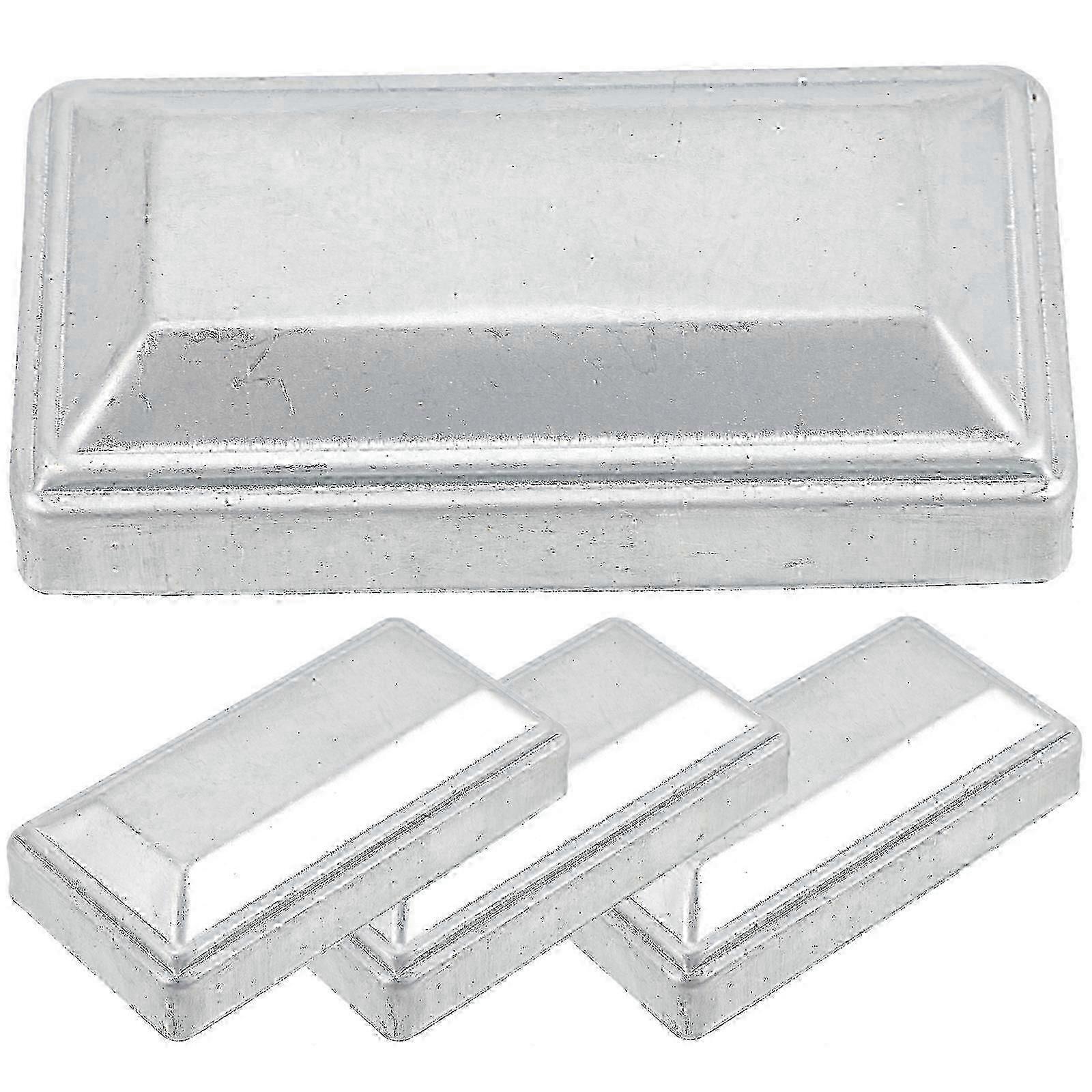 4Pcs Rectangle Post Caps Decorative Fence Post Cover Replacements