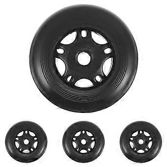 4pcs Fitnessgeräte Attachments Räder für Fitnessstudios Roller Exercise Wheels Kunststoff Laufgerät Roller für Fahrrad Laufband Gym Zubehör