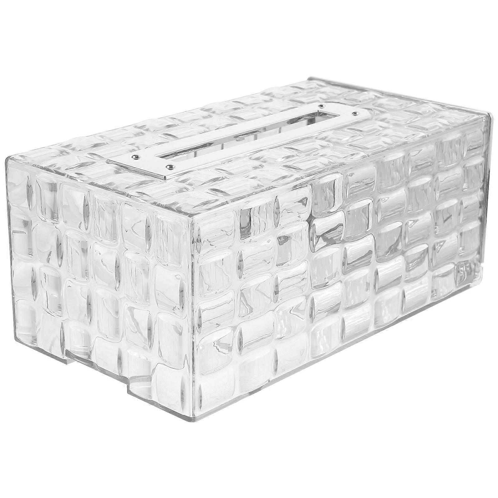 Transparent Rectangular Tissue Box Holder for Bedroom Use Waterproof Case