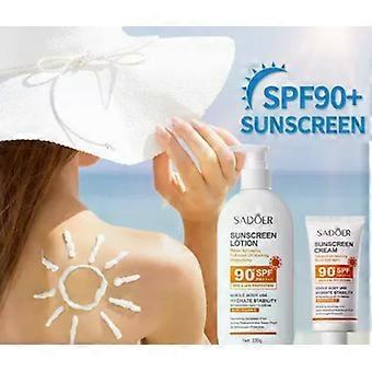SADOER sunscreen SPF50+ PA+++, a moisturizing natural skincare product that protects against UV rays.