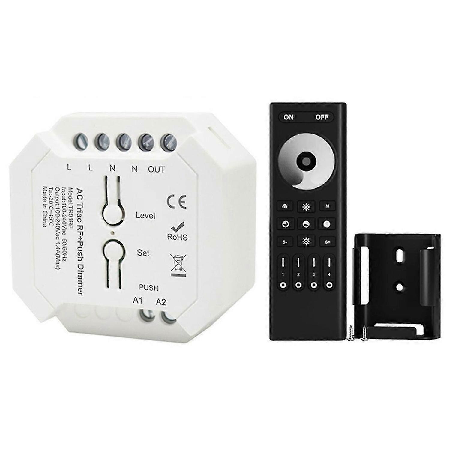 2.4G RF Triac LED Controller Smart Dimmer Remote Control 100V-240V B