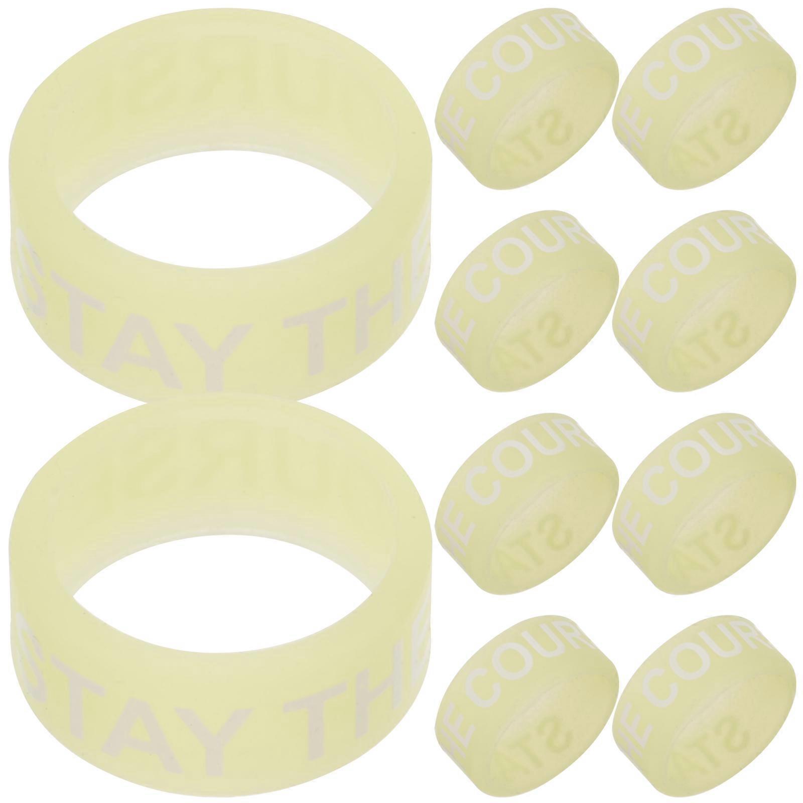 10pcs Drumstick Rings Drumming Practice Rings Drumstick Tips Luminous Circles