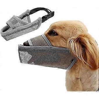Hundemaulkorb Weicher Nylonmaulkorb - Hundegesichtsmaske, Anti-Biss-Anti-Bellen & Leckmaulkorb (Größe M)
