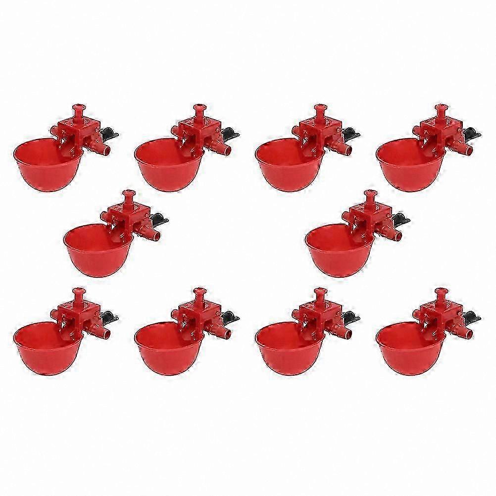 Poultry Automatic Drinking Bowl Water Dispenser, 10Pcs, Plastic