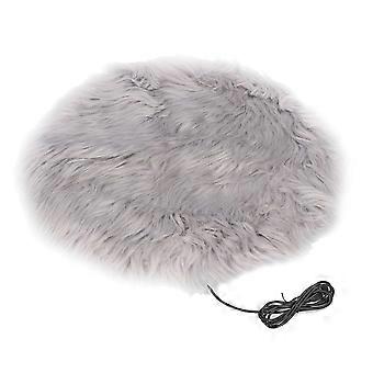 Couverture chauffante pour animaux de compagnie, en peluche imitation poils de vison, réglable, température constante, coussin chauffant pour chiots et chats, gris