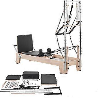 Pilates Reformer, Strength Training Workout Equipment with Dual Resistance, Reformer Box, Jump Board, Up to 400 LBS