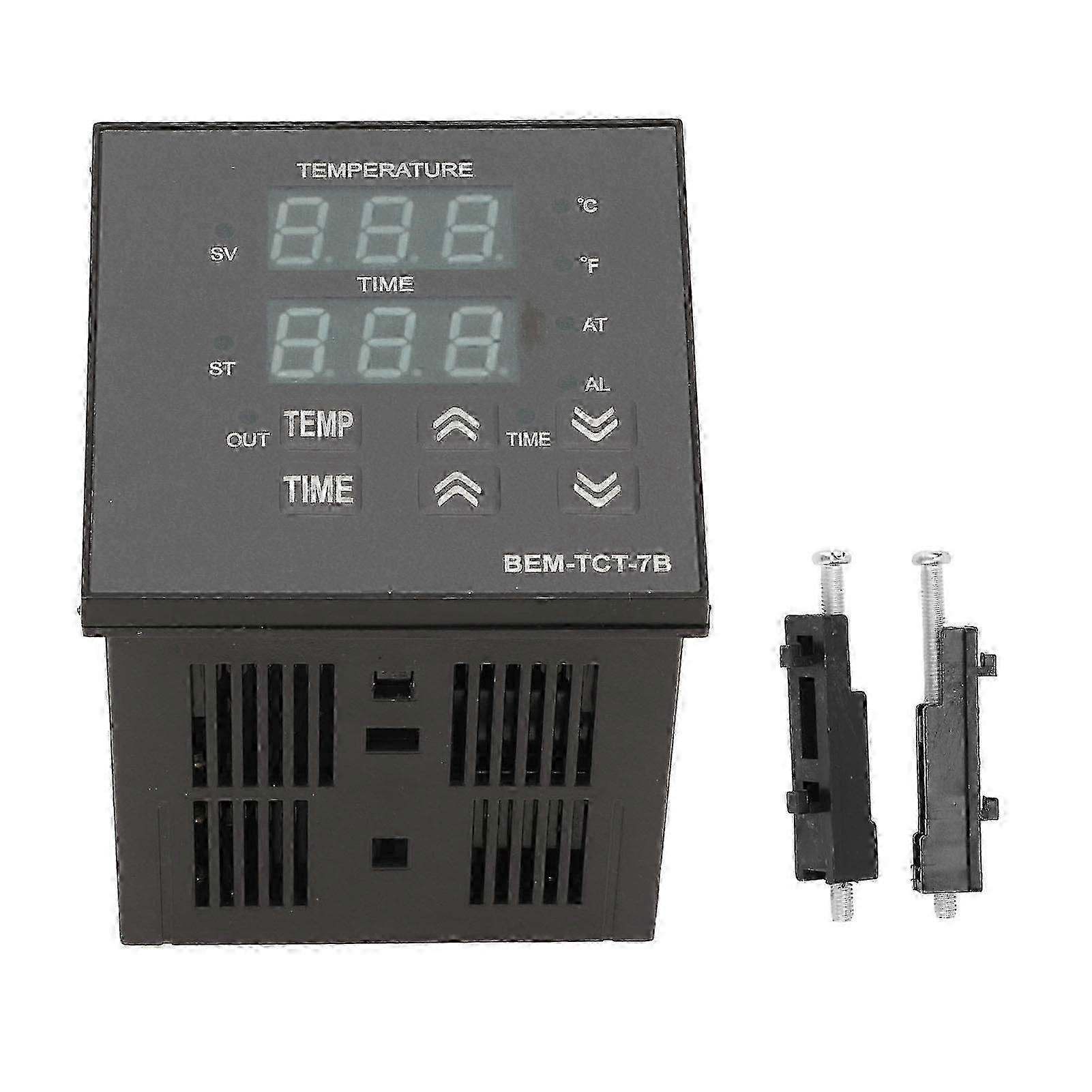 Thermostat Time Digital Display K Type Input Temperature Controller for Heat Press Machine 100?240V YEMAA