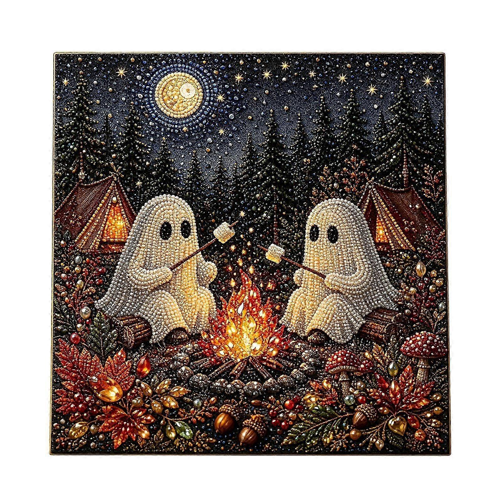 Halloween Diamond Art Kit  Ghost Barbecue Design