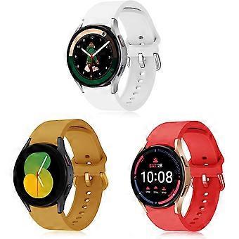 3 stk Ingen stropp kompatibel med SAMSUNG Galaxy Watch 5/4 40mm 44mm, Sømløs justerbar silikon sportsklokkerem for Galaxy Watch5 Pro 45mm, Galaxy