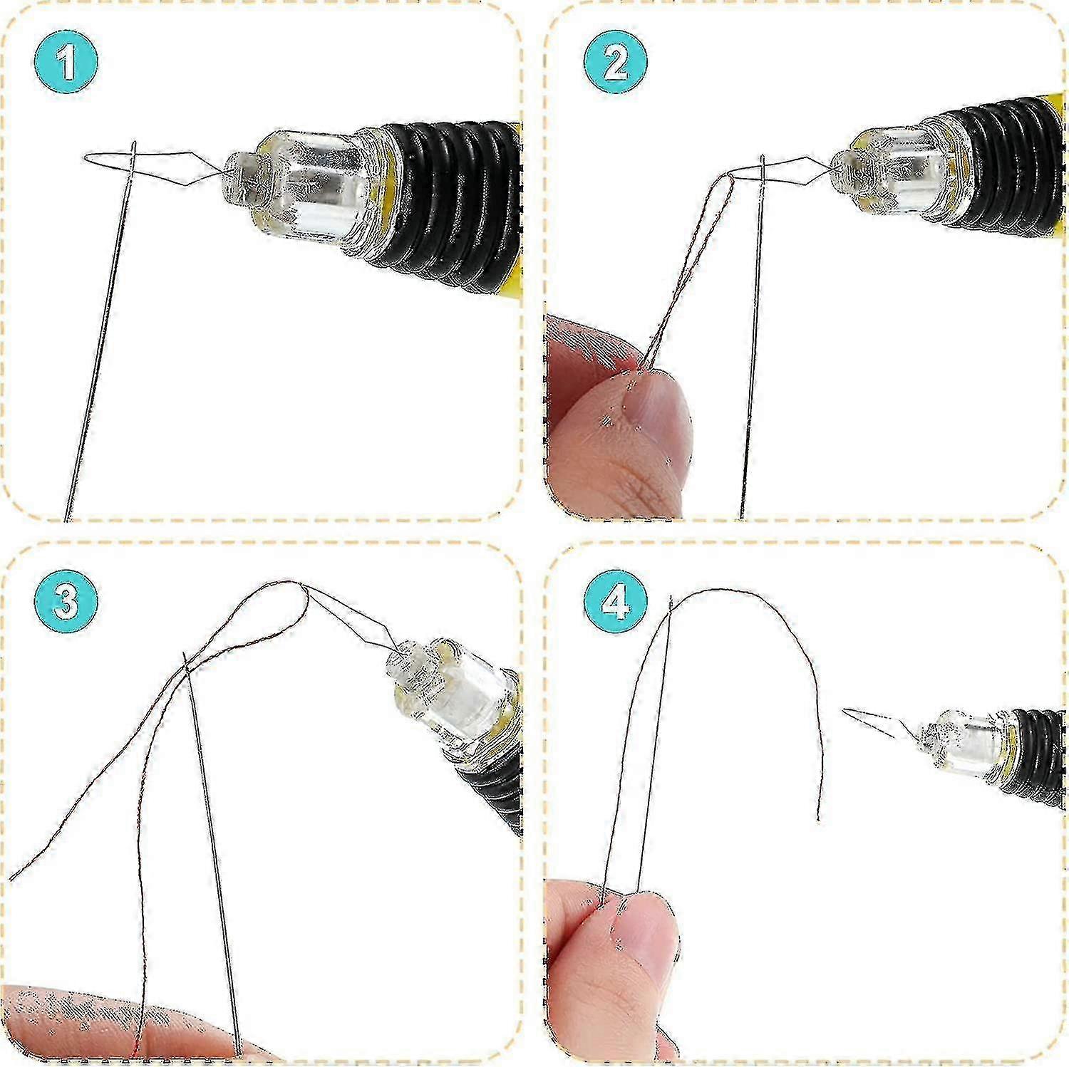 New- Led Needle Threader Sewing Tools Lighted Plastic Wire Loop Diy Needle Threader Hand Machine Sewing Tool