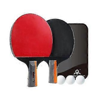 "3-Star E20 Table Tennis Bat with 7 Layers Wood and Long/Short Handles - Perfect for Beginners - Inc