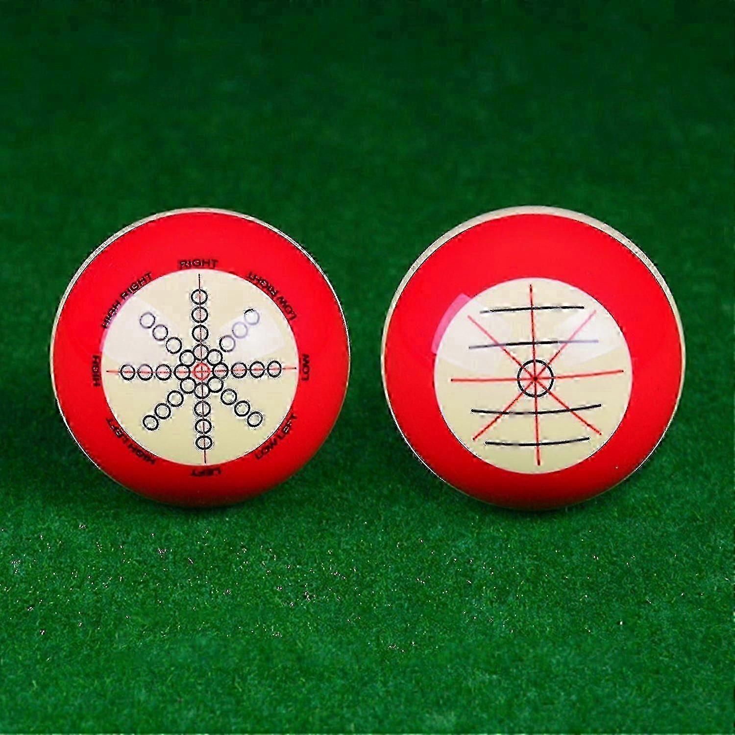 Billiards practice ball with dots and lines for accuracy