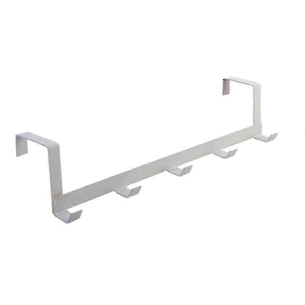 Sturdy Iron Over-Door 5-Hook Rack