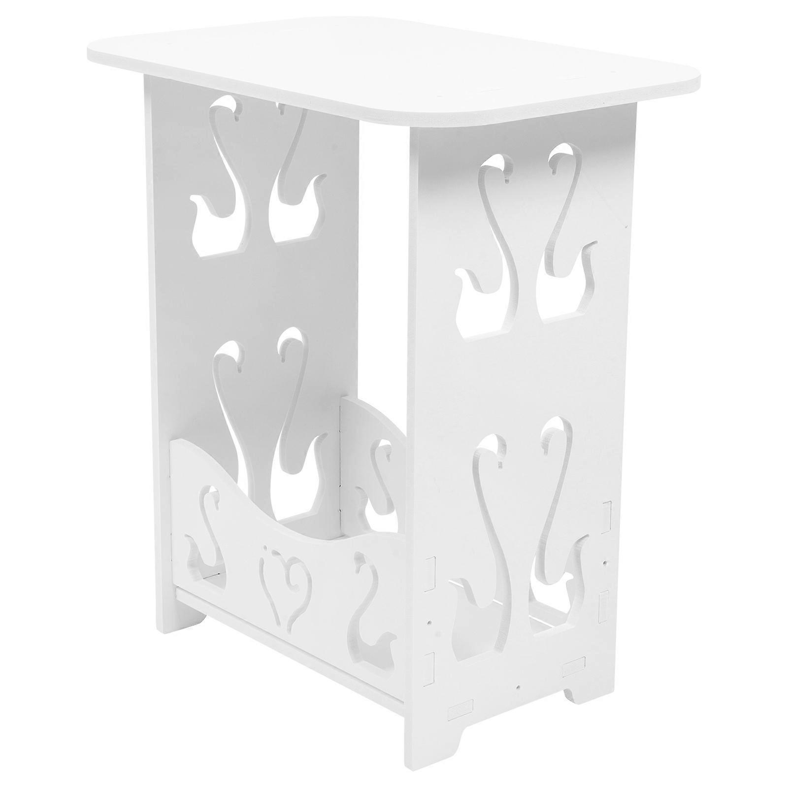 Wood Sofa Side Table Beside Dressing Table for Storage