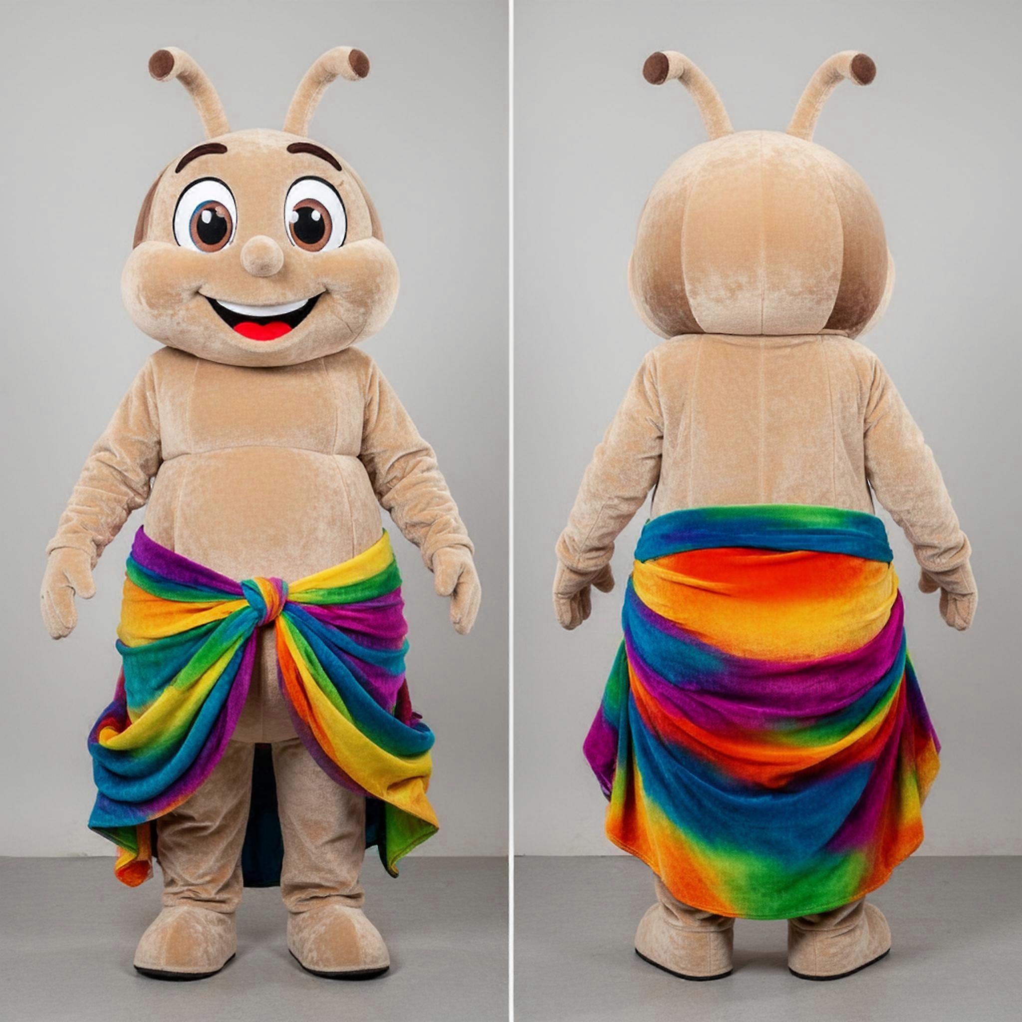 MASTICOT Beige Plush Rounded Beet Mascot