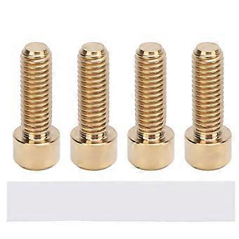 4Pcs Scheibenbremsschrauben Mountainbike Bremssattel Radfahren Zubehör Ti Legierung M6x18mm GoldYMQX)