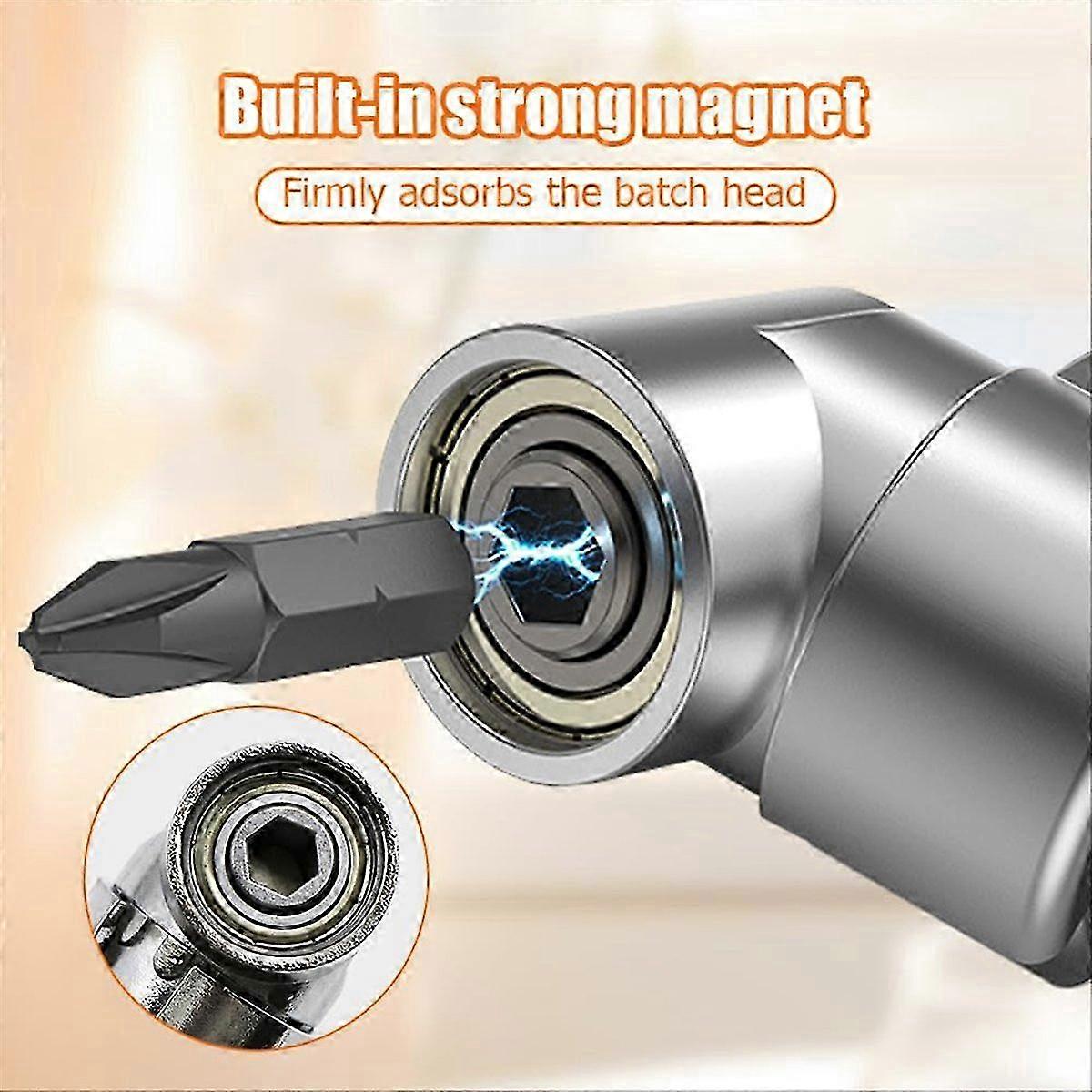 105 Degree Right Angle Drill Adapter and Bend Screwdriver Bit,Long