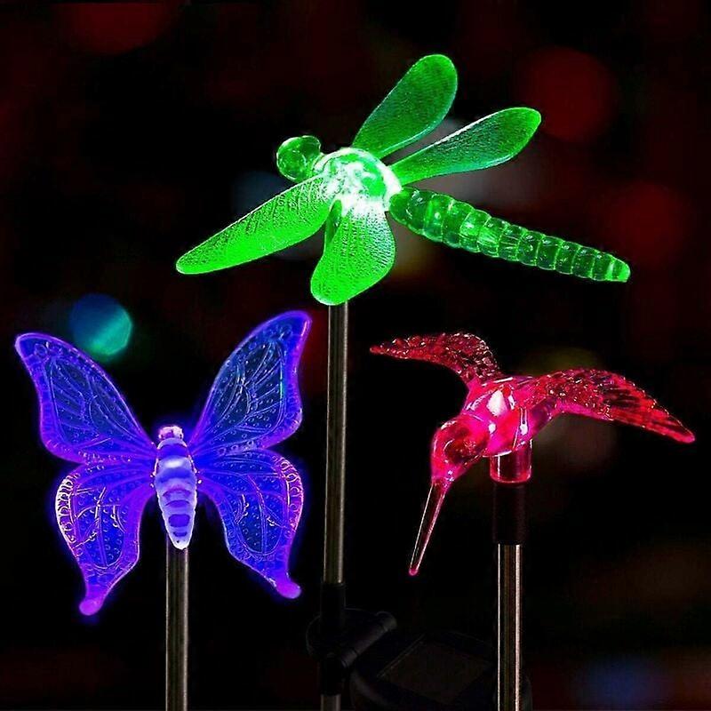 Multi-Colour Changing Solar Garden Lights Waterproof Easy Install