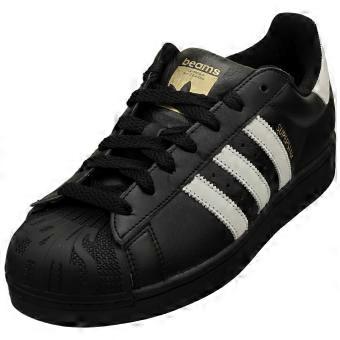 adidas Superstar Beams Mens Casual Trainers in Black White