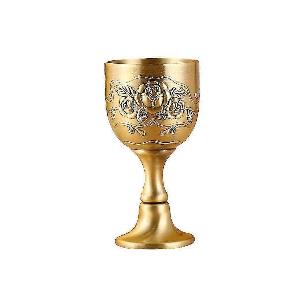 Copper Embossed Chalice Goblet Vintage