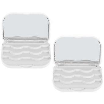 Eyelash Storage Box Artificial Eyelash Organizer for 2Pcs Storage_RhZc